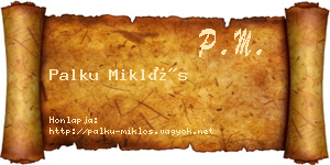 Palku Miklós névjegykártya