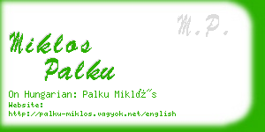 miklos palku business card